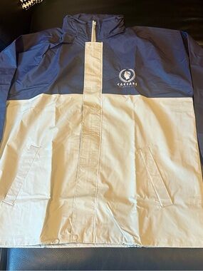 NEW Caesars Two-Tone Windbreaker Jacket - Navy & Cream